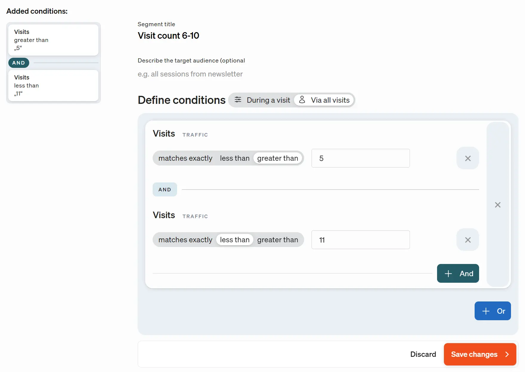 Segment definition ind etracker analytics