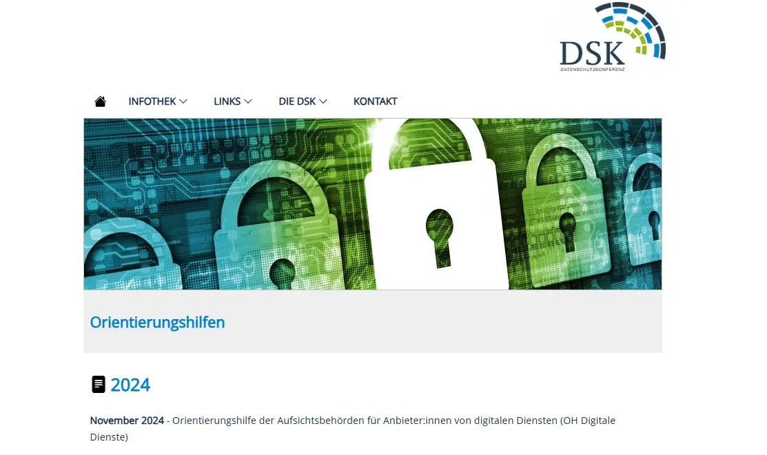 Website der Datenschutzkonferenz