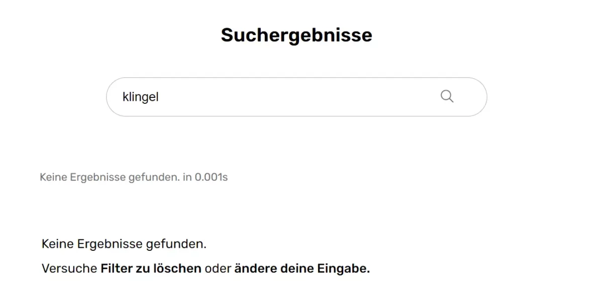 Suchergebnisse für klingel